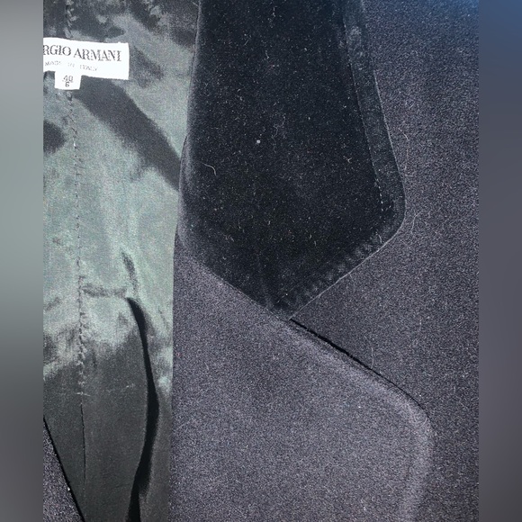 Giorgio Armani Women’s Long Black Lana Wool Cashmere Blend Coat Size 40 US 6 - Picture 4 of 13